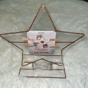 NWT LIGHTED LED METAL STAR DESK GRID DISPLAY